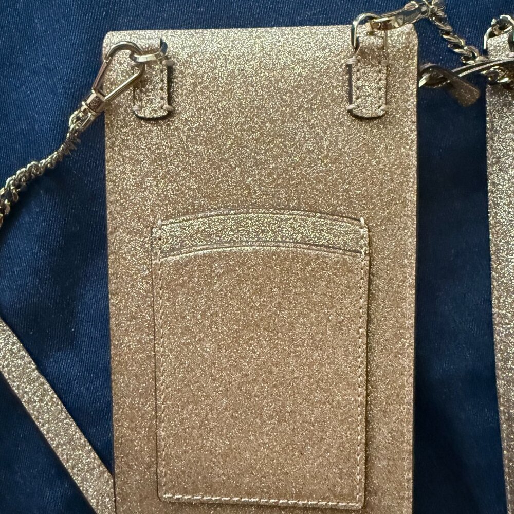 Kate Spade Flap Gold Bling Phone Crossbody NWOT - Picture 7 of 8